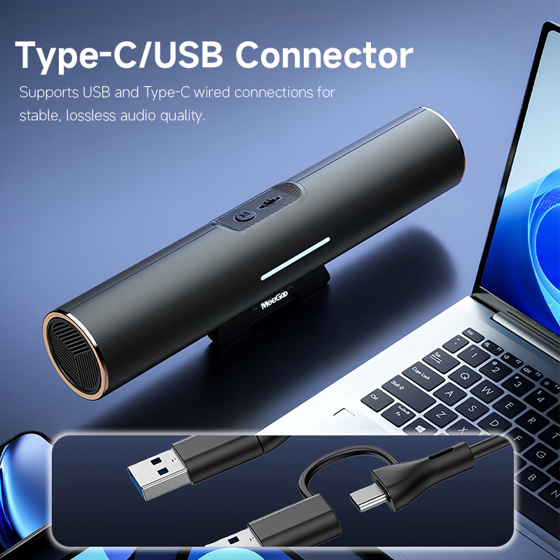 Dual Monitor Desk Setup - مكبر صوت بلوتوث قابل للتركيب من