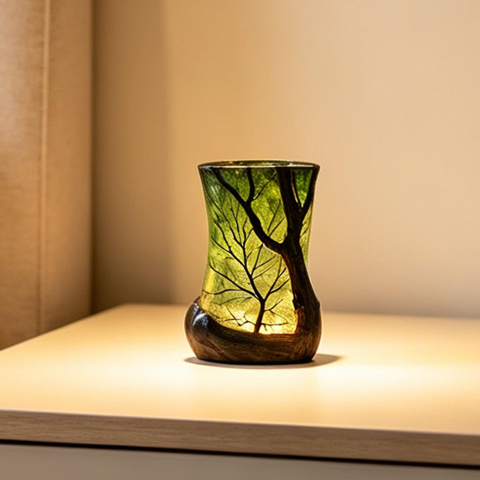 Desk Setup Decor - مصباح طاولة جانبي على شكل غابة،