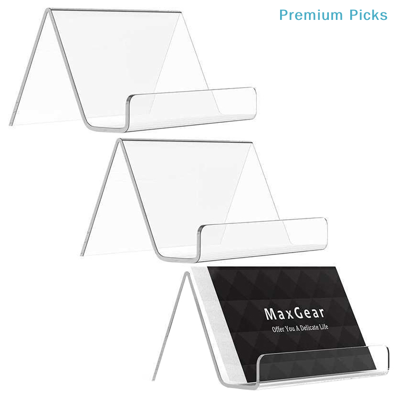 Desk Setup Shelf - حامل بطاقات عمل شفاف من الأكريليك