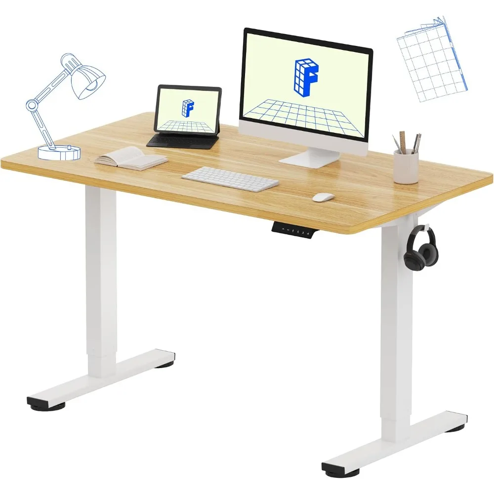 Dual Monitor Desk Setup - مكتب قائم من قطعة واحدة مقاس