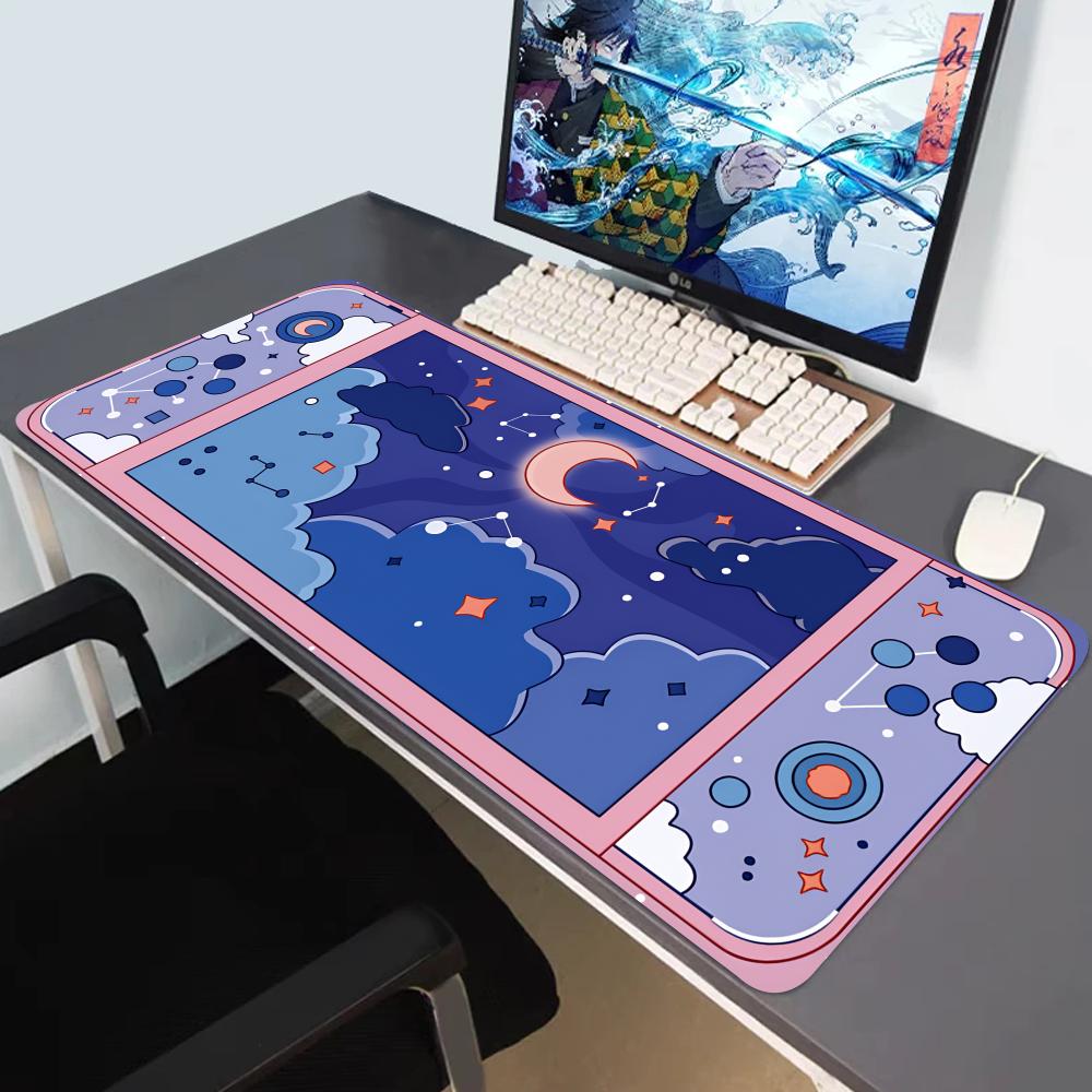 Desk Setup Aesthetic - HYBXAXC سجادة مكتب كبيرة بتصميم القمر