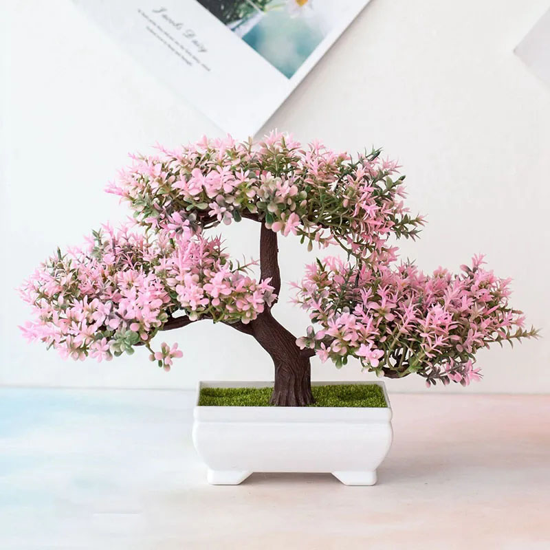 Desk Setup At Home - نباتات اصطناعية بونساي نبات صناعي زهور