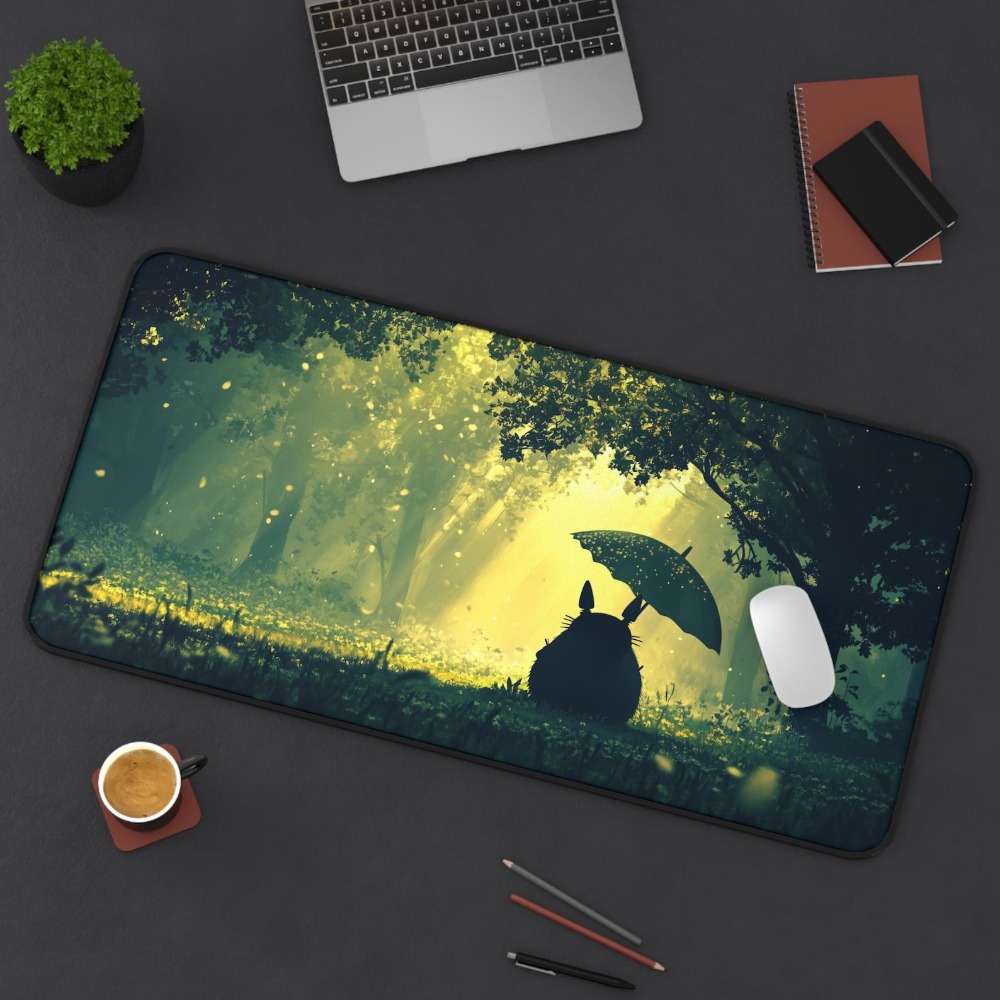سجادة مكتب كبيرة بتصميم غابة خ - مراجعة Desk Setup Aesthetic وسعره