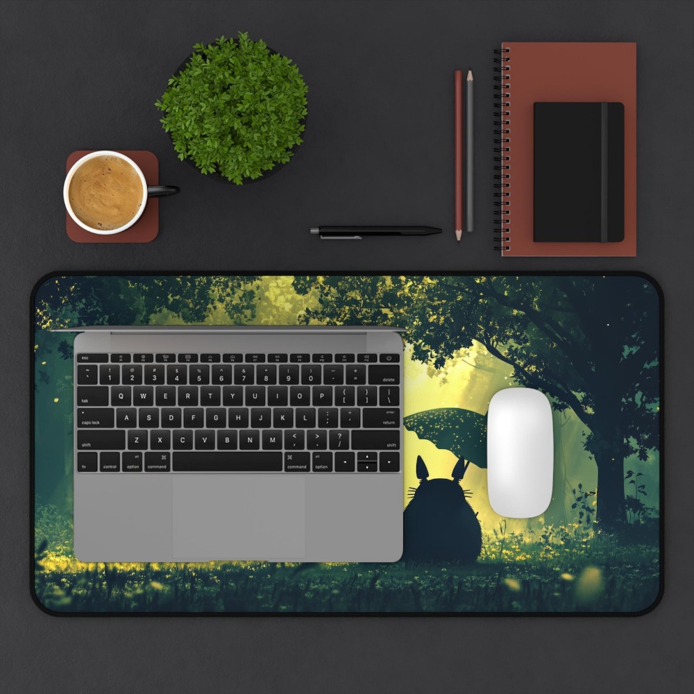 سجادة مكتب كبيرة بتصميم غابة خ - مراجعة Desk Setup Aesthetic وسعره