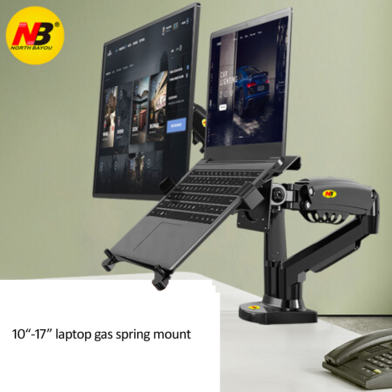 حامل شاشة مكتبي NB F160 + FP-2 - مراجعة Dual Monitor Desk Setup وسعره