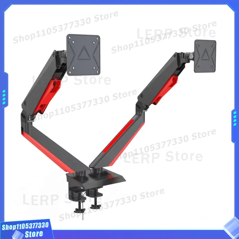 حامل شاشة مزدوج من الألومنيوم  - مراجعة Dual Monitor Desk Setup وسعره