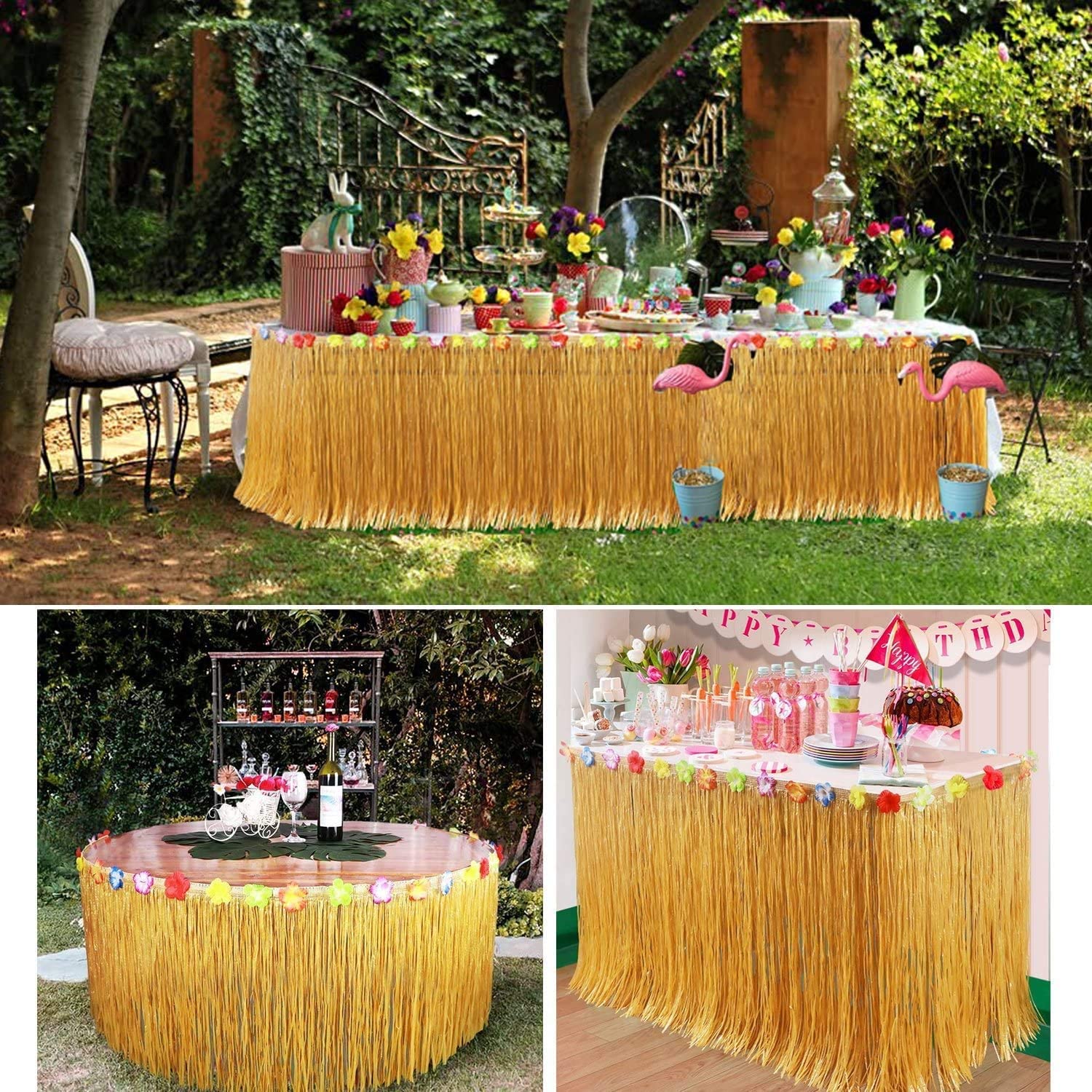 القش اللون Luau العشب تنورة ال - مراجعة Desk Setup Plants وسعره