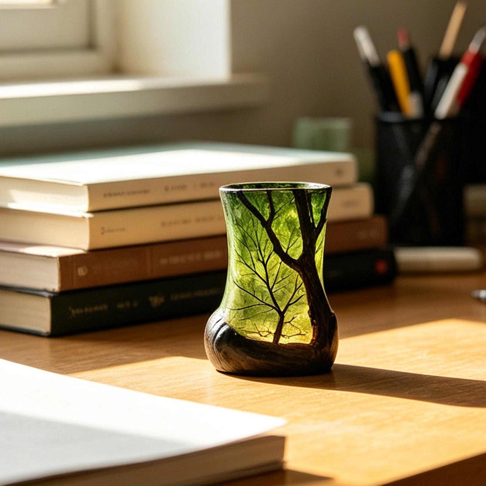 مصباح طاولة جانبي على شكل غابة - مراجعة Desk Setup Decor وسعره