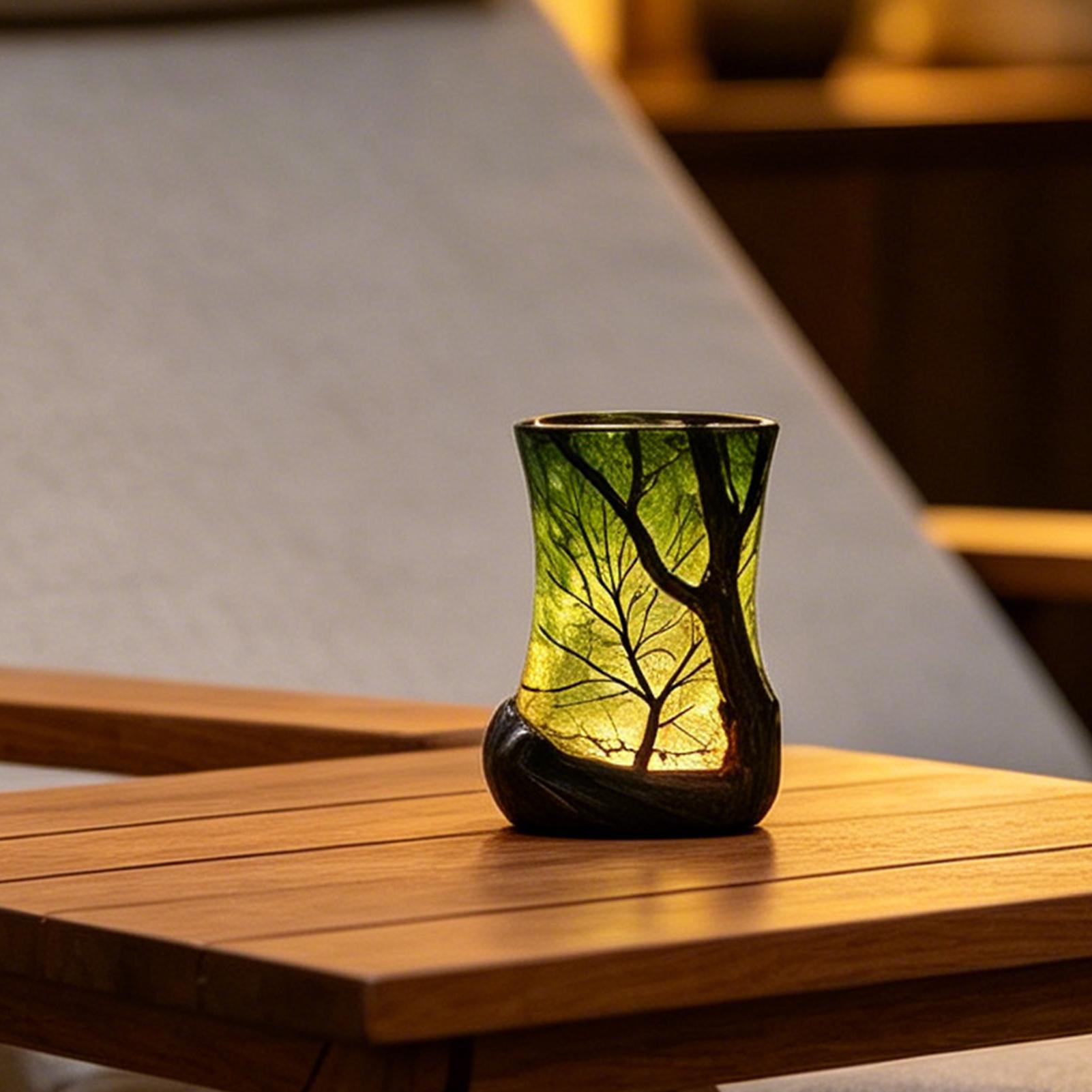 مصباح طاولة جانبي على شكل غابة - مراجعة Desk Setup Decor وسعره