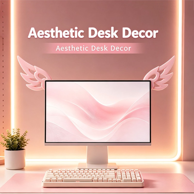 زينة ثلاثية الأبعاد على شكل أج - مراجعة Desk Setup Aesthetic وسعره