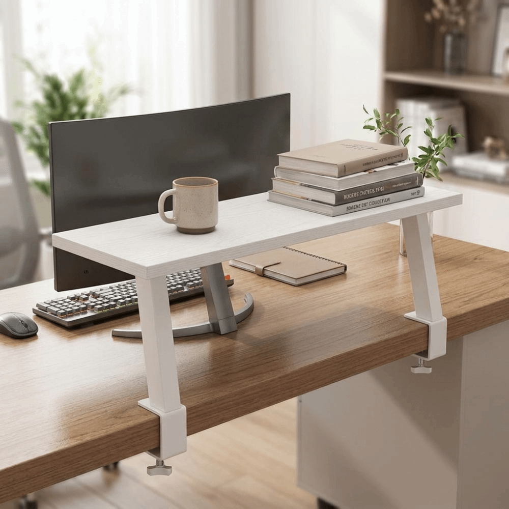 حامل شاشة بتصميم خشبي عائم متع - مراجعة Monitor Riser Wood وسعره