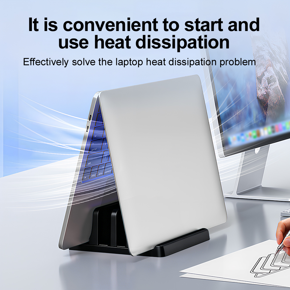 حامل لابتوب عمودي متعدد الفتحا - مراجعة Desk Setup Essentials وسعره