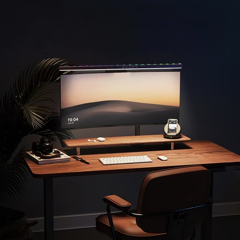 مصباح مكتبي معلق بإضاءة شاشة L - مراجعة Desk Setup No Monitor وسعره