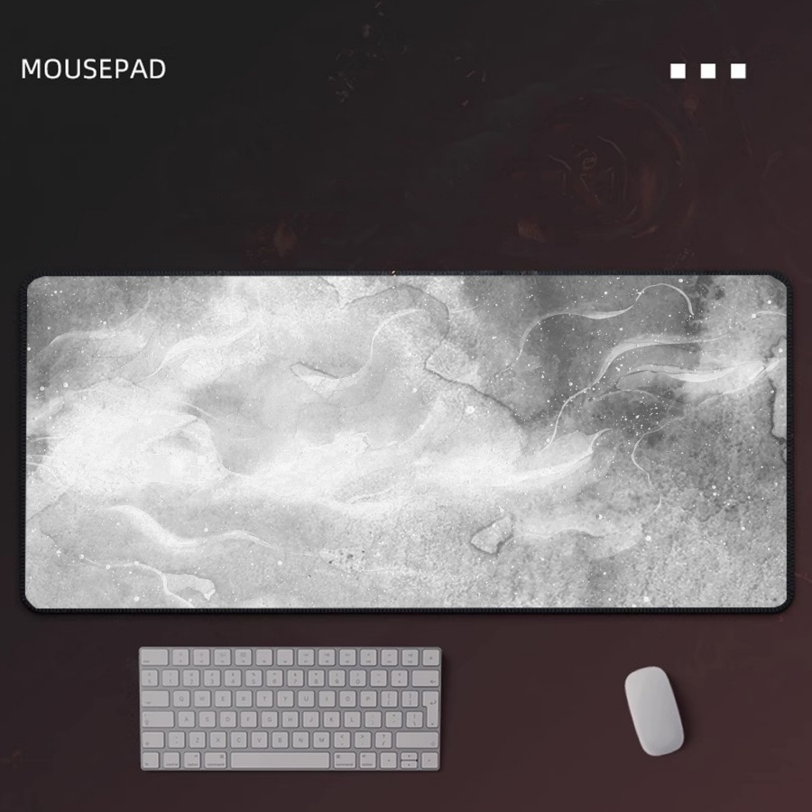 لوحة ماوس للألعاب رمادية رخامي - مراجعة Desk Setup Grey وسعره