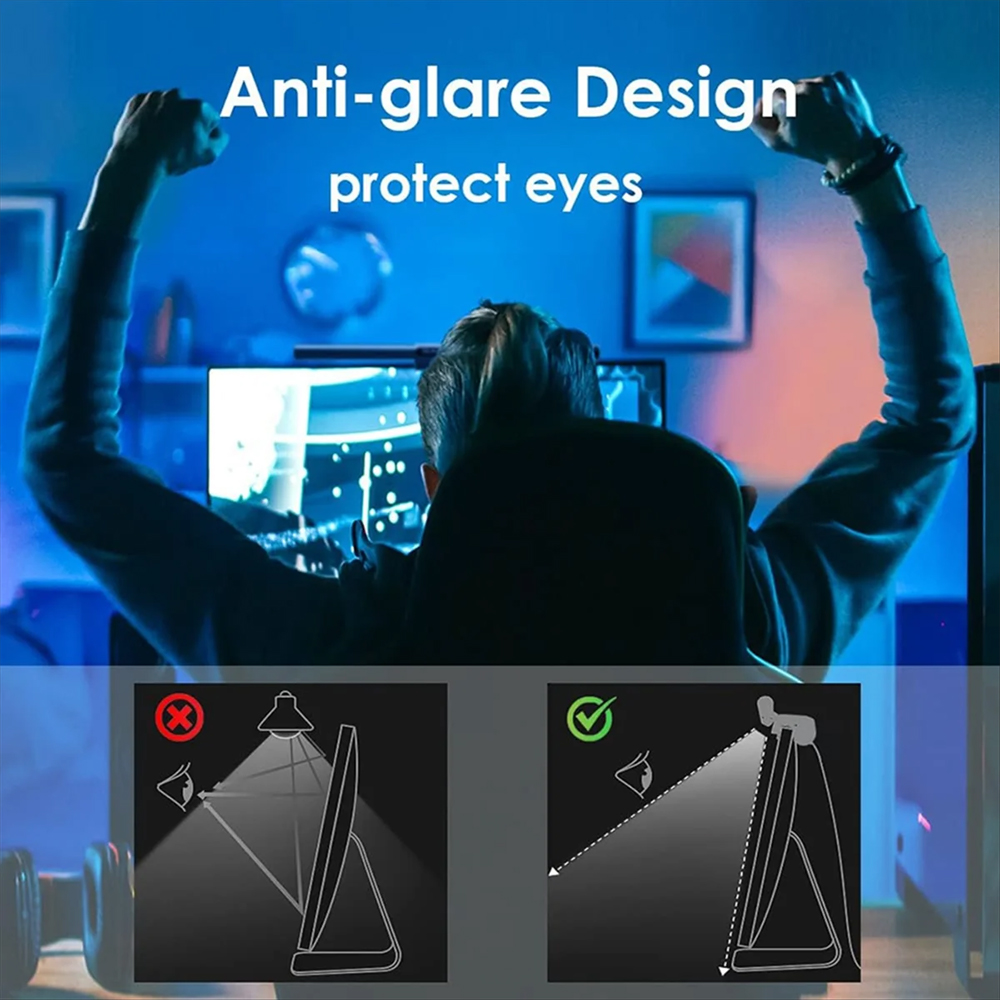 قطعتان من أضواء الشاشة RGB، شر - مراجعة Desk Setup No Monitor وسعره