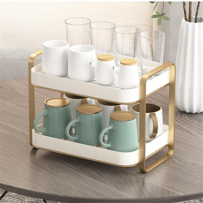 منظم أكواب من طبقتين، حامل أكو - مراجعة Desk Setup Shelf وسعره