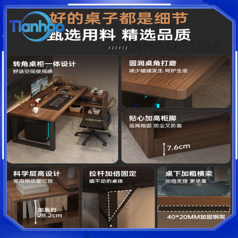 مكتب ألعاب على شكل حرف L مع رف - مراجعة Dual Monitor Desk Setup وسعره