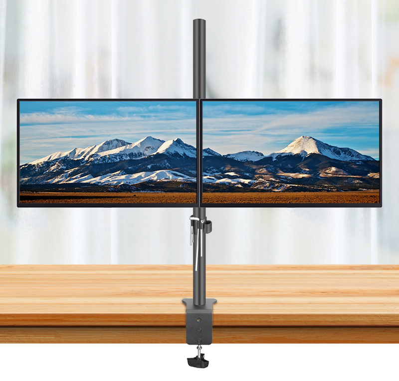 حامل شاشة مزدوج متحرك بالكامل  - مراجعة Dual Monitor Desk Setup وسعره