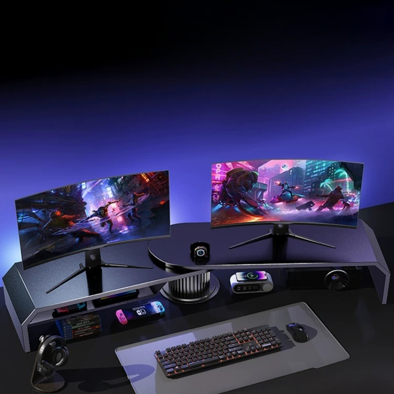 حامل شاشة مزدوج للألعاب، رافع  - مراجعة Dual Monitor Desk Setup وسعره