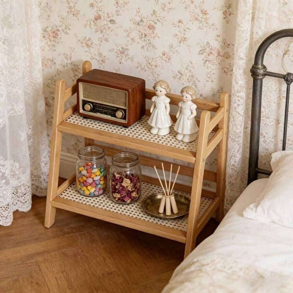 رف تخزين من الخيزران ذو طبقتين - مراجعة Desk Setup Shelf وسعره