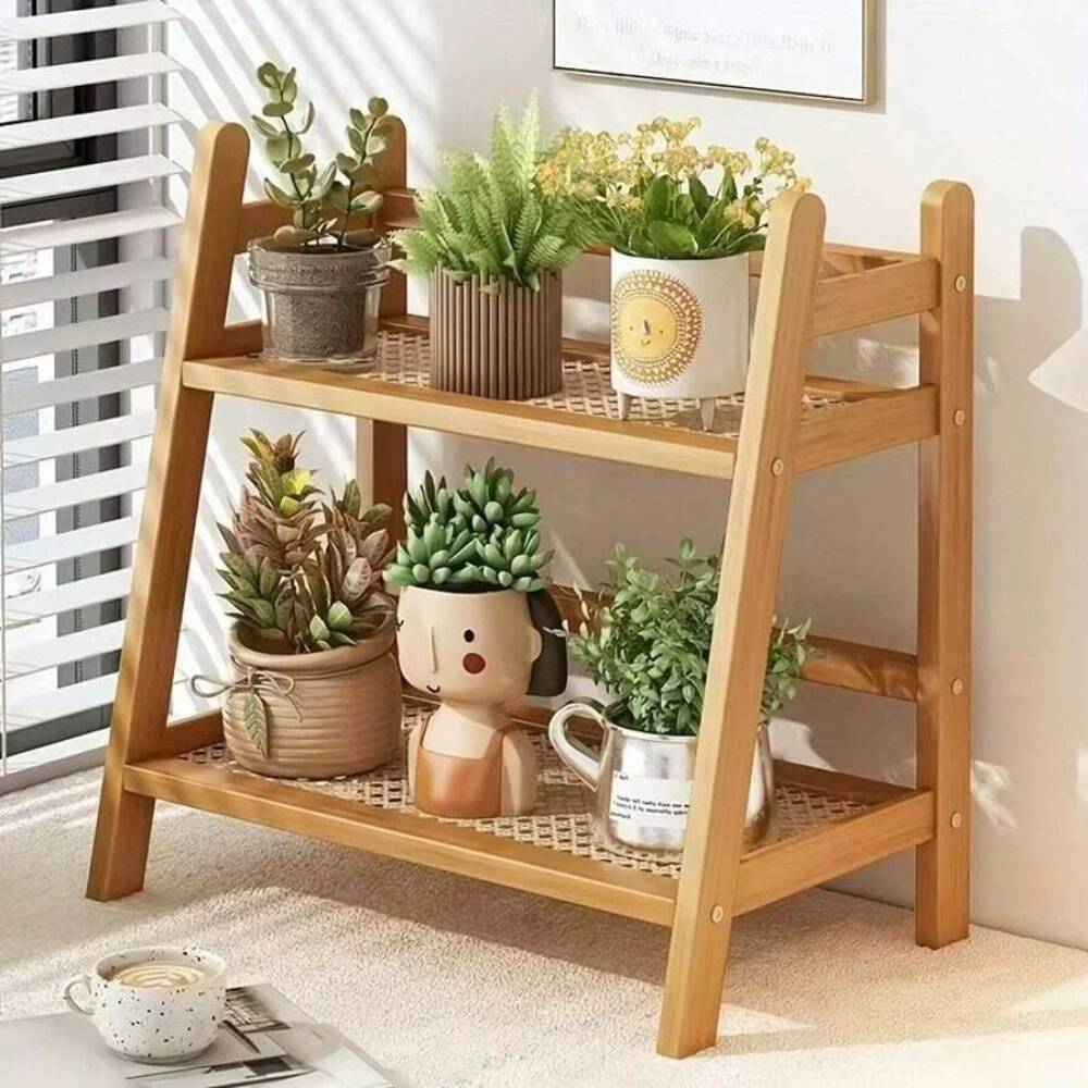 رف تخزين من الخيزران ذو طبقتين - مراجعة Desk Setup Shelf وسعره