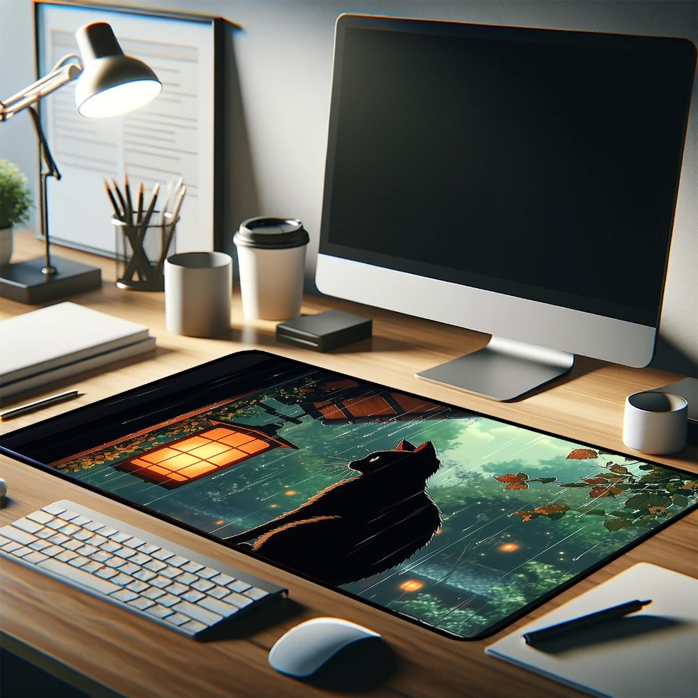 سجادة مكتب أنمي لطيفة بتصميم أ - مراجعة Desk Setup Aesthetic وسعره