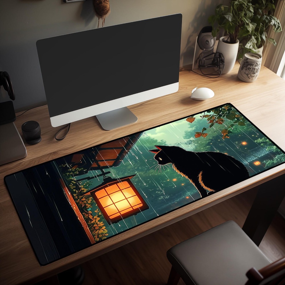 سجادة مكتب أنمي لطيفة بتصميم أ - مراجعة Desk Setup Aesthetic وسعره