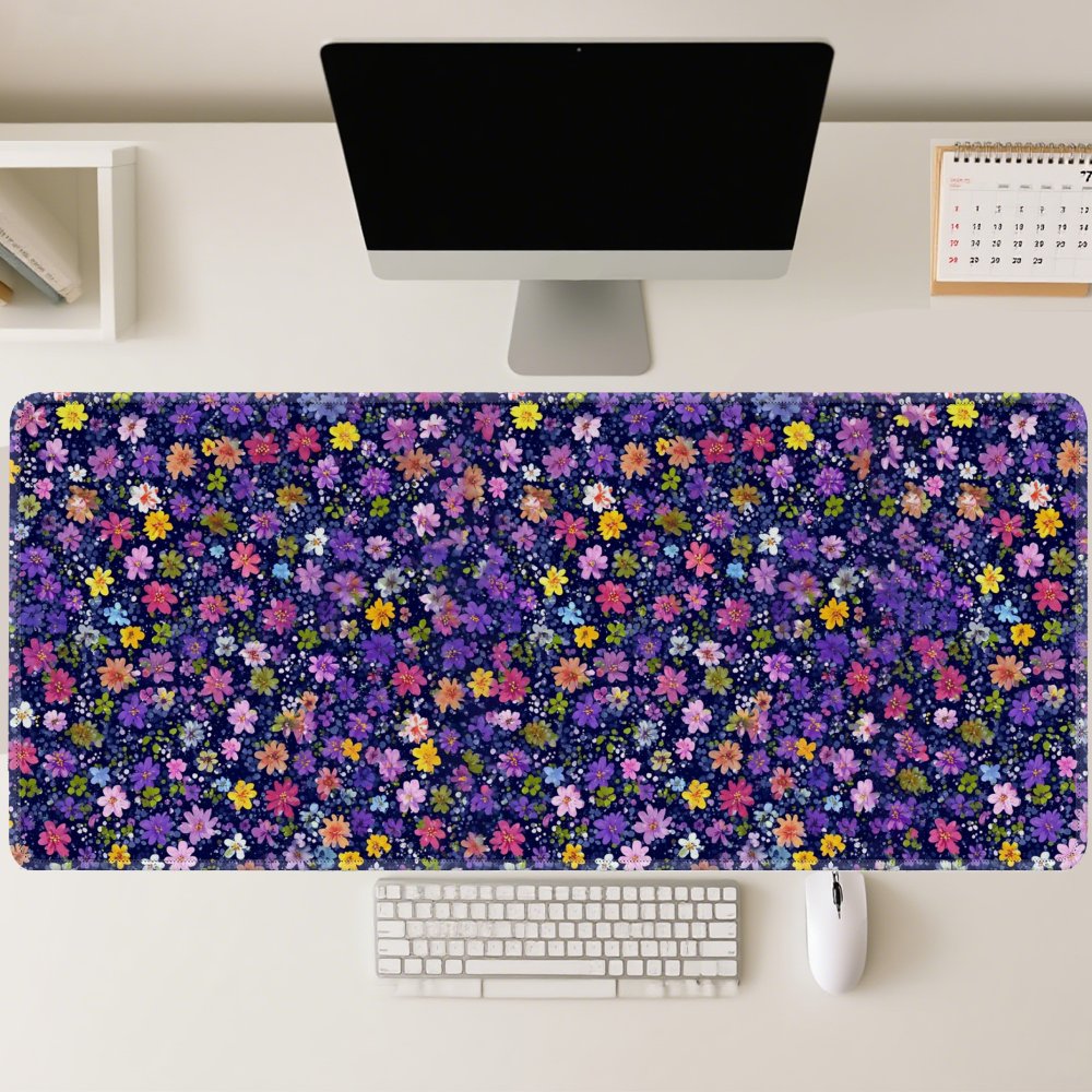 سجادة مكتب كبيرة بنمط زهري، لو - مراجعة Desk Setup Aesthetic وسعره