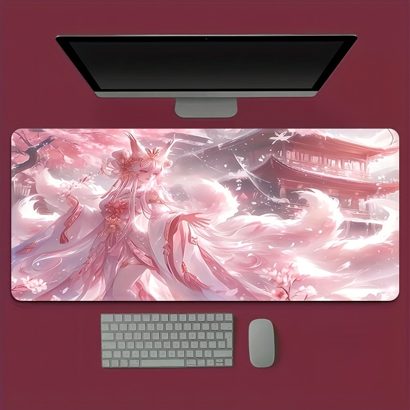 سجادة مكتب بتصميم فتاة الثعلب  - مراجعة Desk Setup Aesthetic وسعره