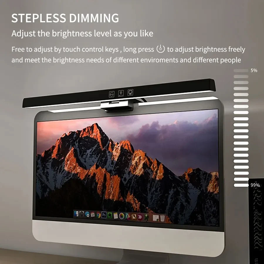 مصباح LED للشاشة بطول 33 سم و5 - مراجعة Desk Setup No Monitor وسعره