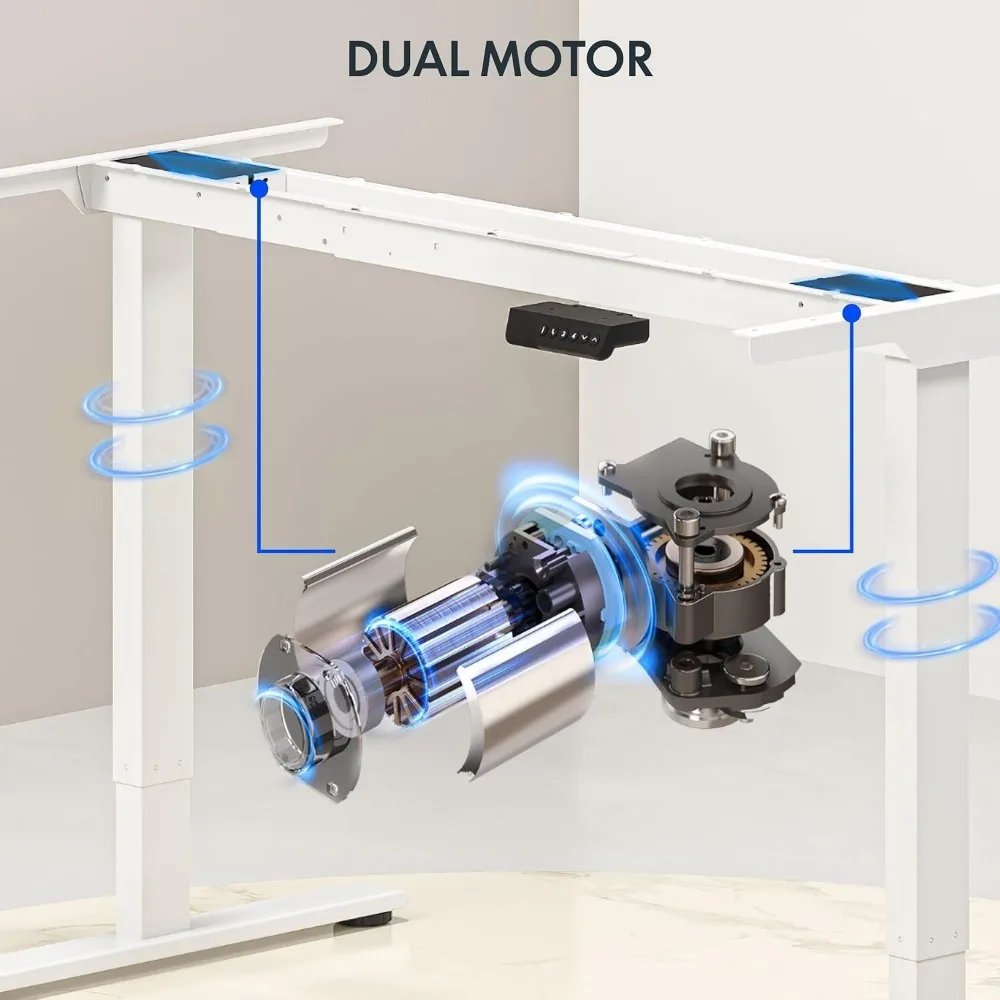 مكتب كهربائي قابل للتعديل من F - مراجعة Dual Monitor Desk Setup وسعره