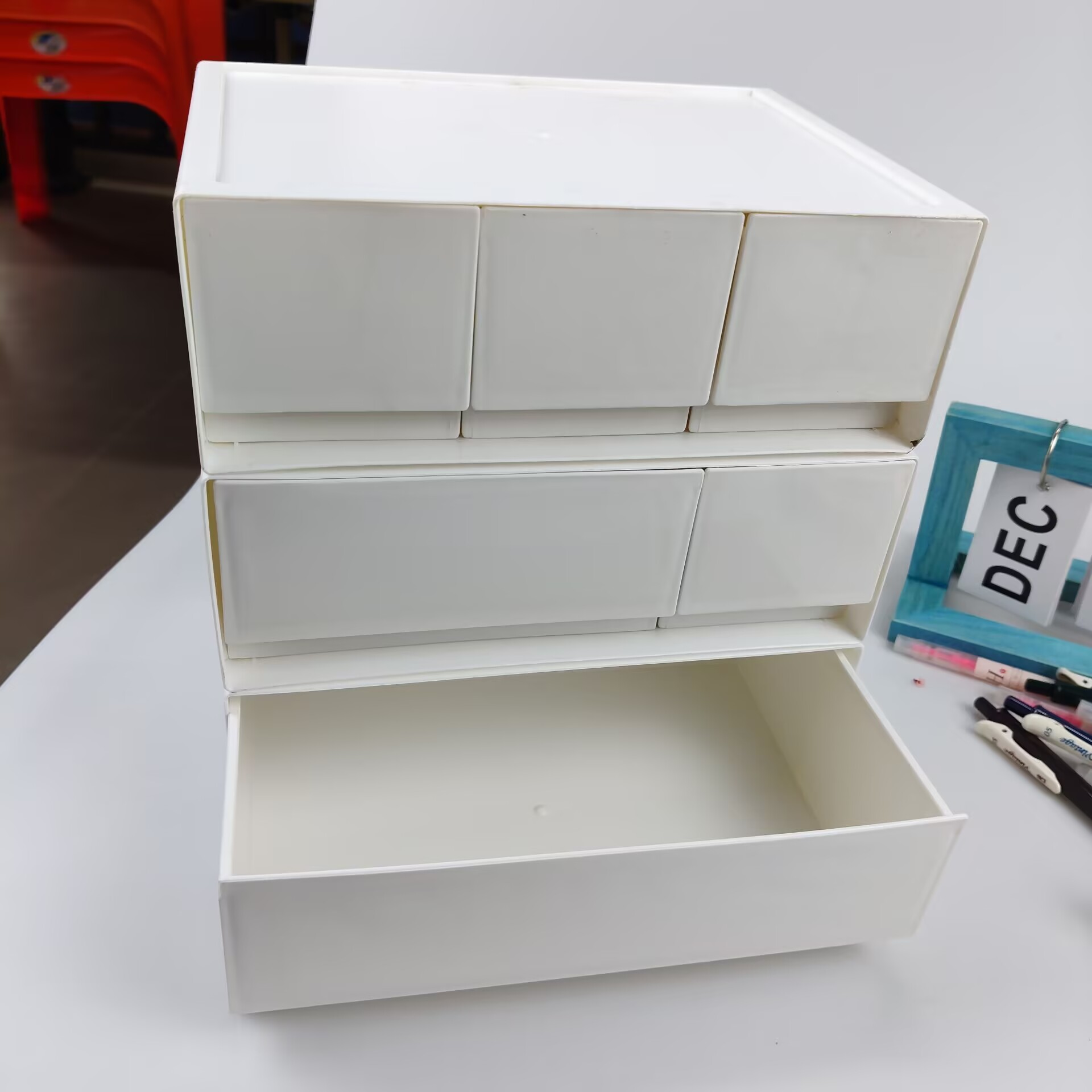 صندوق تخزين سطح المكتب، درج، ر - مراجعة Desk Setup Shelf وسعره