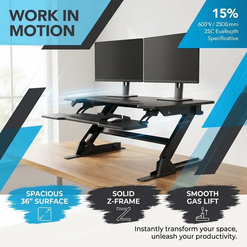 محول مكتب قائم على شكل حرف Z ب - مراجعة Dual Monitor Desk Setup وسعره