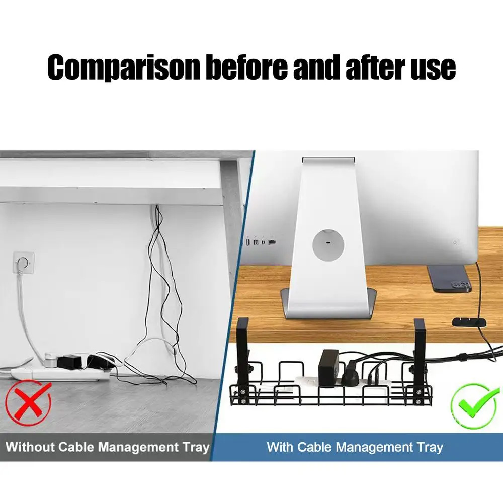 صندوق إدارة الكابلات تحت المكت - مراجعة Desk Setup Shelf وسعره