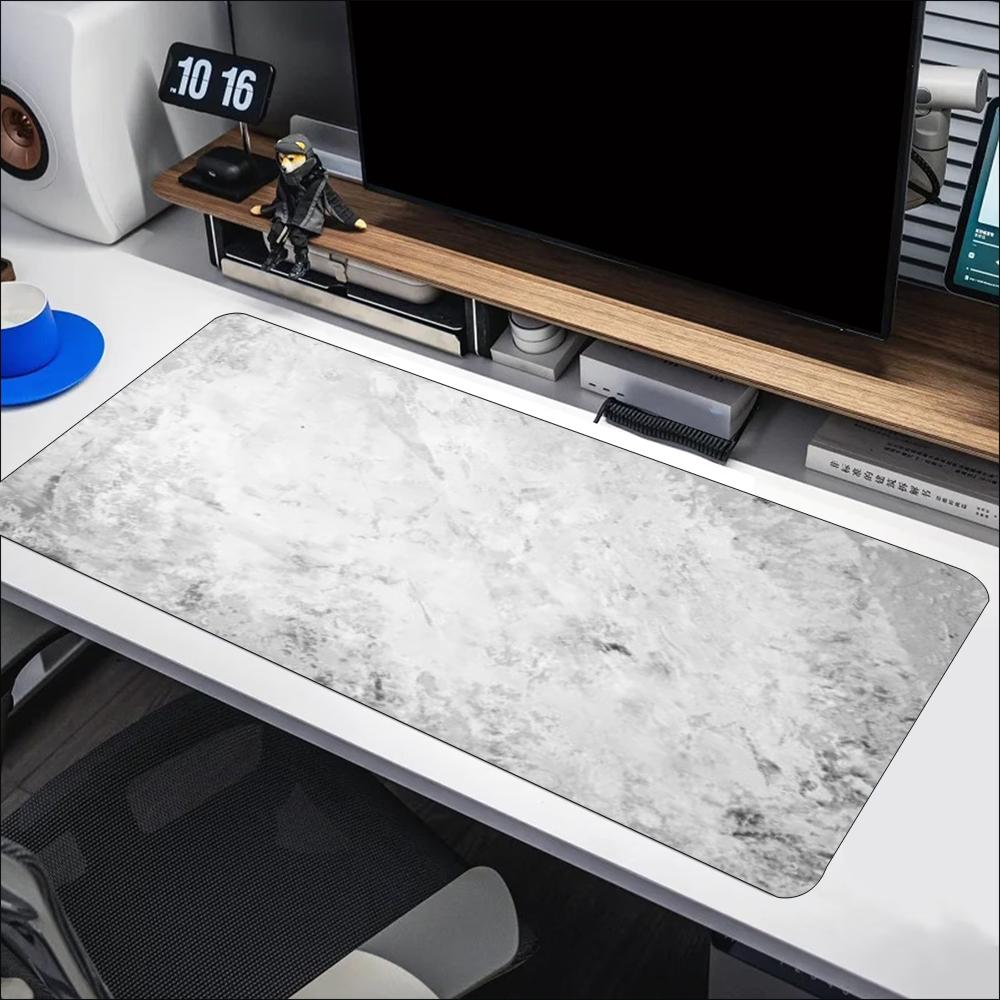 وسادة فأرة كبيرة بتصميم رخامي  - مراجعة Desk Setup Grey وسعره
