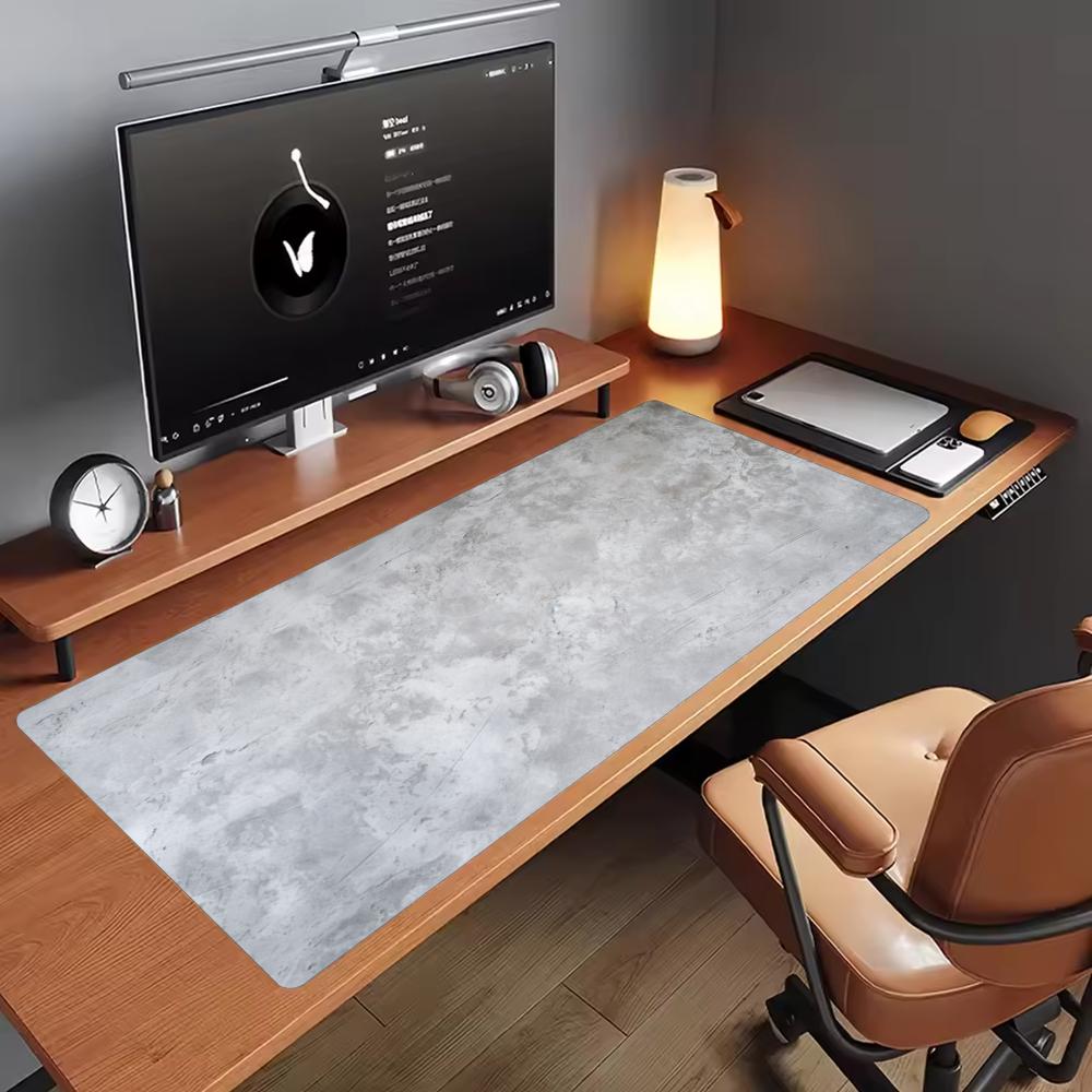 وسادة فأرة كبيرة بتصميم رخامي  - مراجعة Desk Setup Grey وسعره