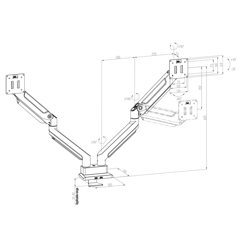 حامل شاشة مزدوج الأذرع قوي الت - مراجعة Dual Monitor Desk Setup وسعره