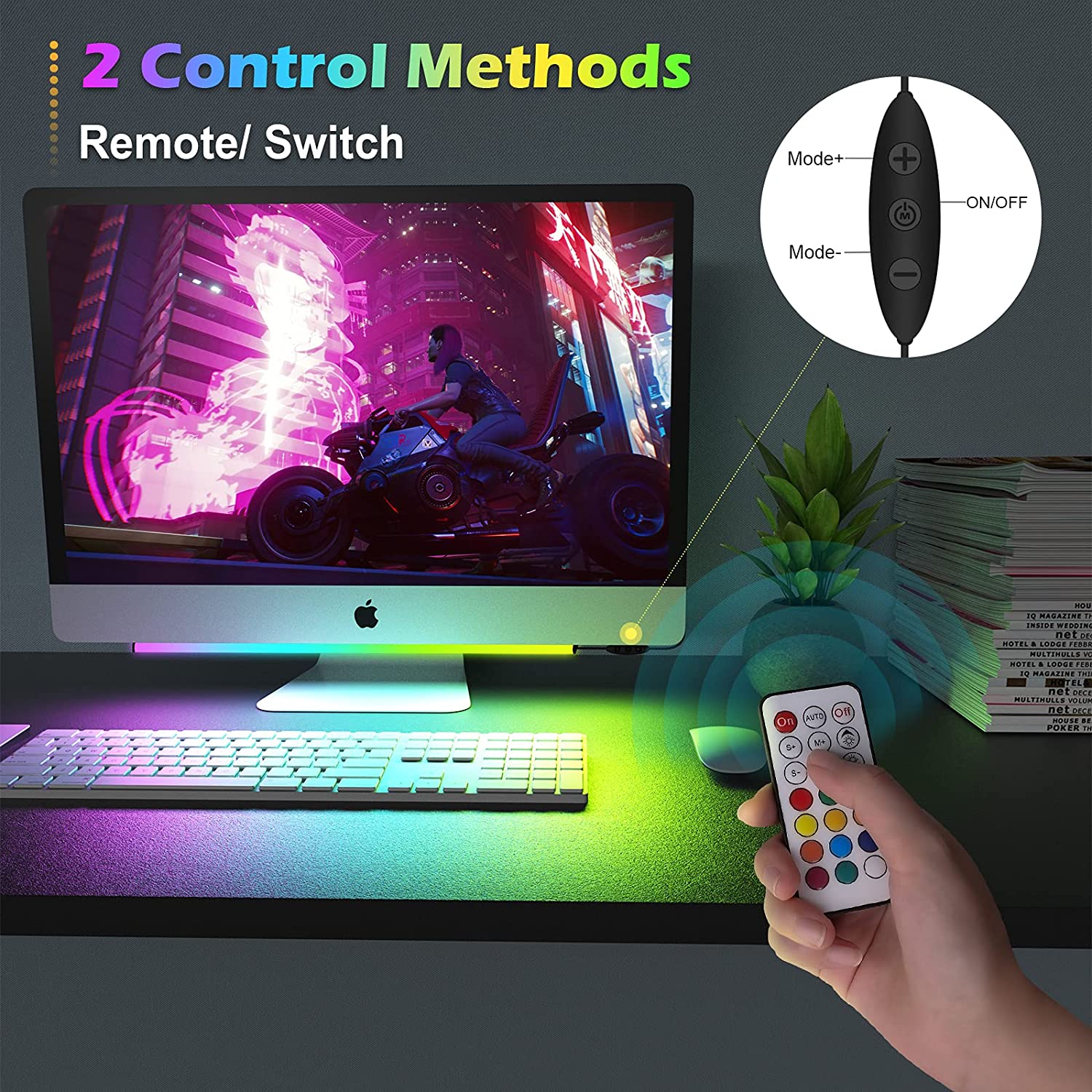 شريط إضاءة تحت الشاشة RGB Drea - مراجعة Desk Setup No Monitor وسعره